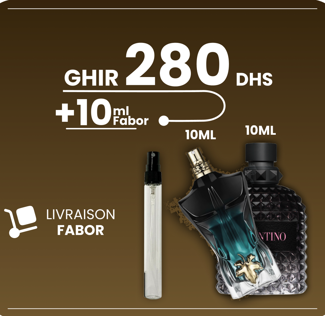 Offre 1+1=3 + Livraison gratuite 280dh ( Valentino UOMO / JPG le beau le parfum)