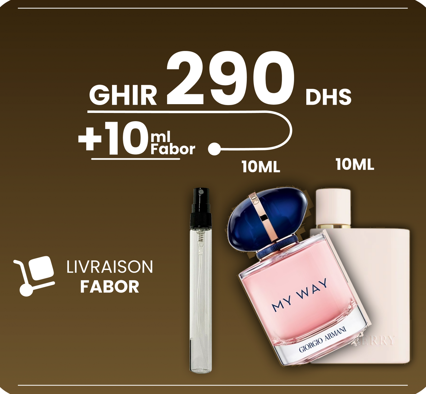 Offre Femme 1+1=3 + Livraison gratuite 290dh ( Burberry Her / My Way)