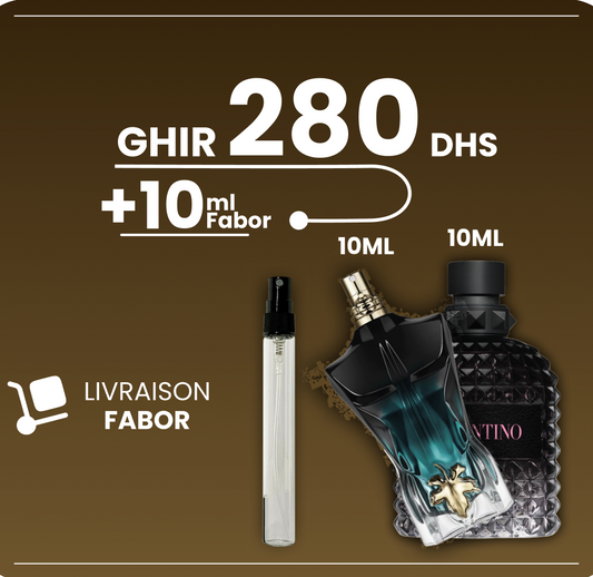 Offre 1+1=3 + Livraison gratuite 280dh ( Valentino UOMO / JPG le beau le parfum)