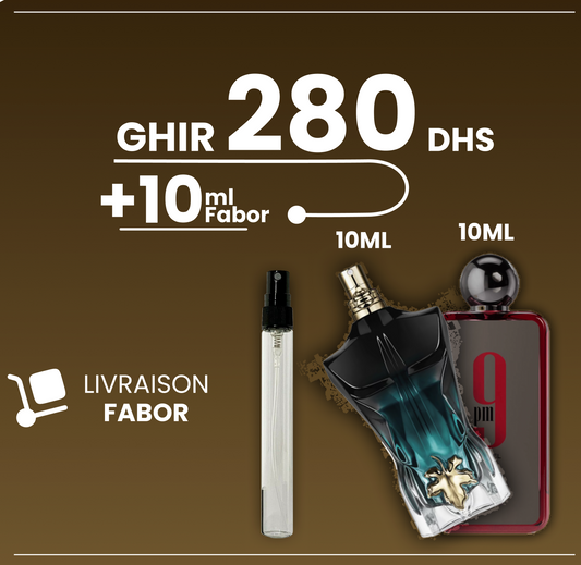 Offre 1+1=3 + Livraison gratuite 280dh ( JPG Le beau le parfum/ 9PM Rebel)