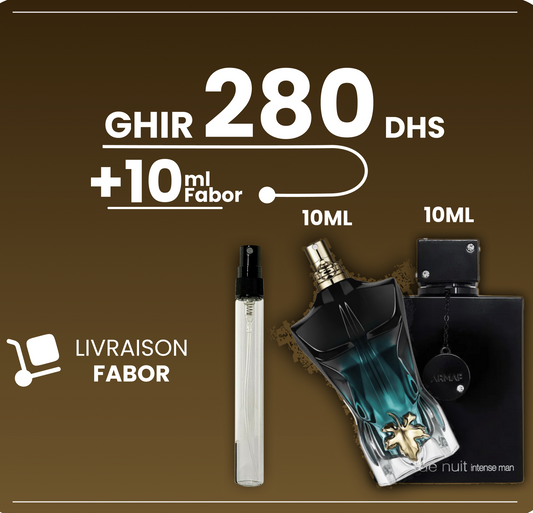 Offre 1+1=3 + Livraison gratuite 280dh ( JPG Le beau le parfum/ Club de nuit )