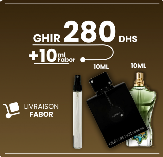 Offre 1+1=3 + Livraison gratuite 280dh ( JPG Paradise garden / Club de nuit )