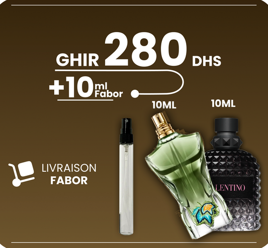 Offre 1+1=3 + Livraison gratuite 280dh ( Valentino UOMO / JPG paradise garden)