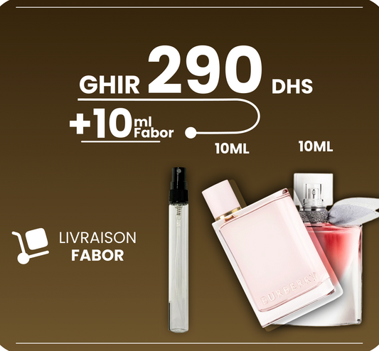Offre Femme 1+1=3 + Livraison gratuite 290dh (La Vie Est Belle / Burberry Her )